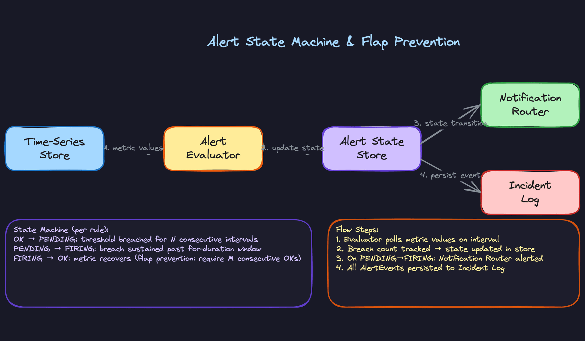Deep Dive 3: Alert State Machine and Flap Prevention