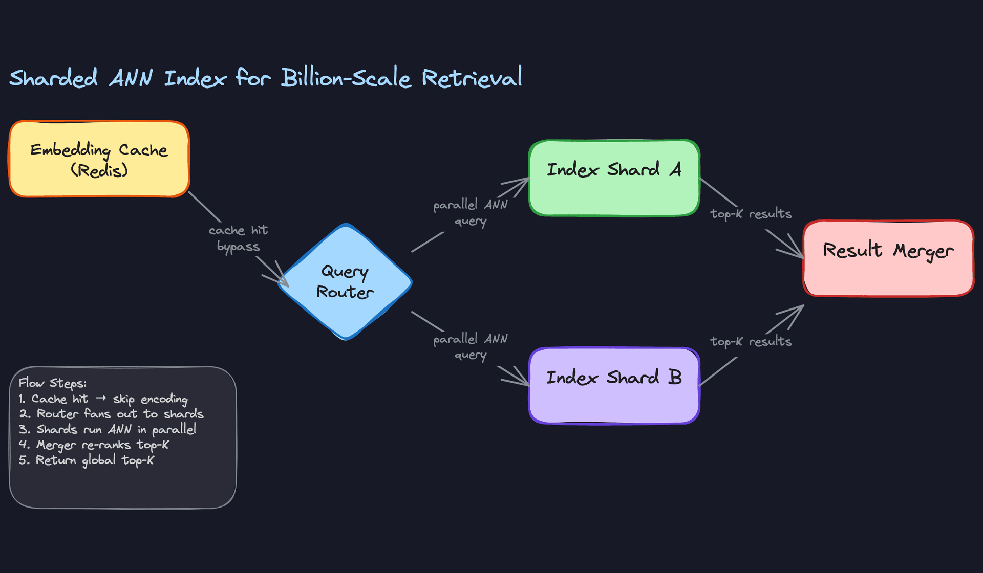 Sharded ANN Index for Billion-Scale Retrieval