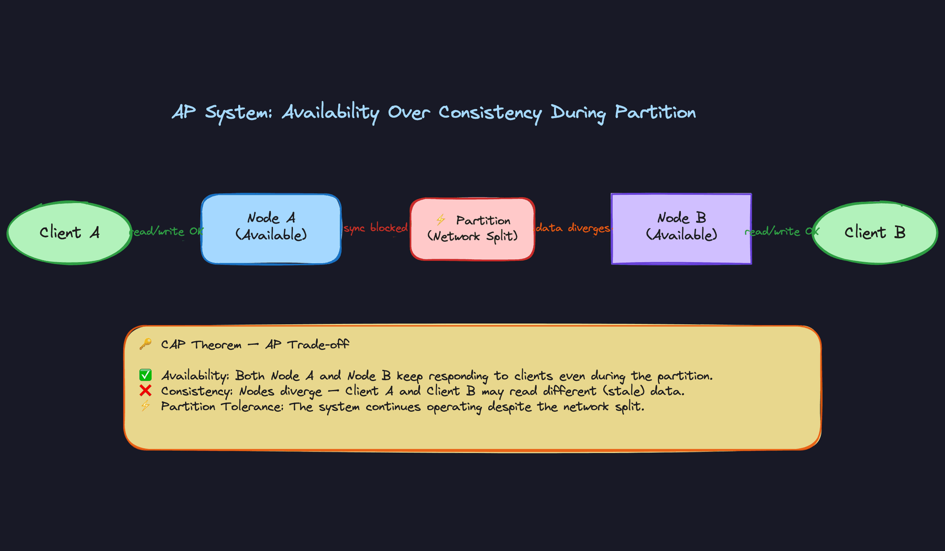 AP System: Availability Over Consistency During Partition