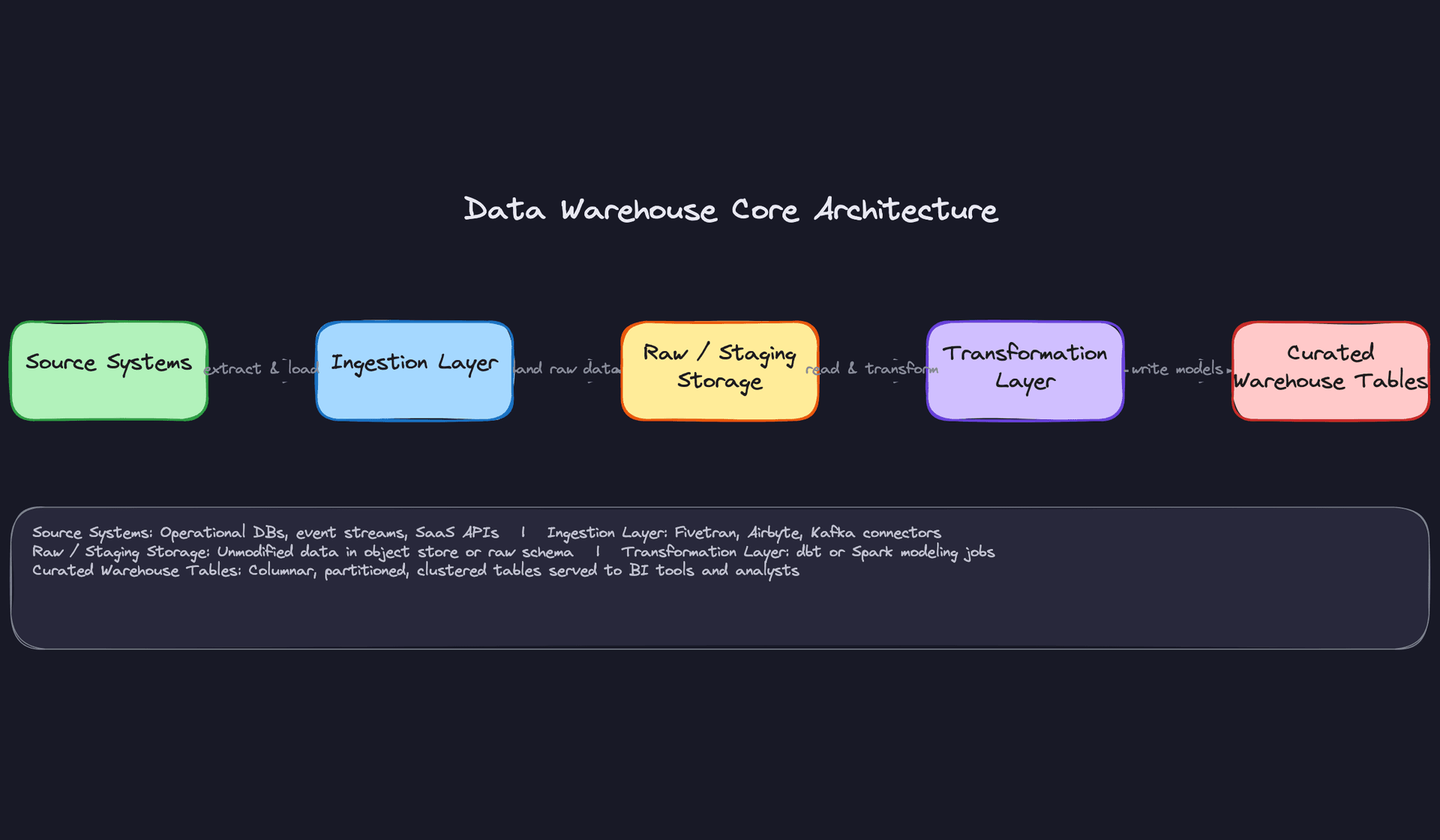 Data Warehouse Core Architecture