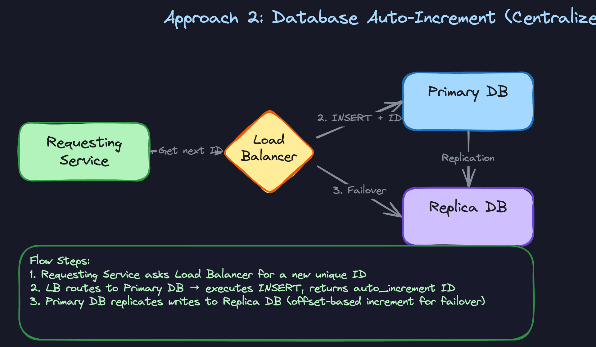 Approach 2: Database Auto-Increment (Centralized)